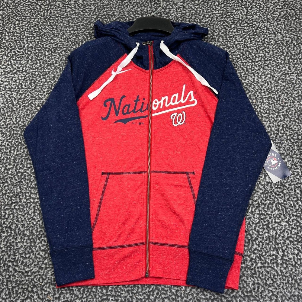 Nike Hoodie Women Medium Washington Nationals MLB Long Sleeve Pullover New M